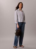 Brown Contrast Monogram Flap Backpack  Women