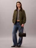 Black Contrast Monogram Boxy Shoulder Bag  Women