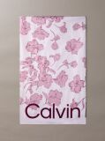 Pink Square Floral Logo Scarf  Women