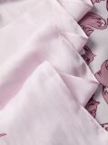 Pink Square Floral Logo Scarf  Women
