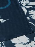 Blue Square Floral Logo Scarf  Women