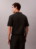 Black Pima Cotton Knit Polo Shirt  Men
