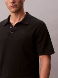 Black Pima Cotton Knit Polo Shirt  Men