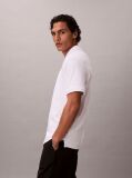 White Supima Cotton Short-Sleeve Zip Polo  Men