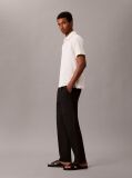 White Textured Stripe Polo Shirt  Men