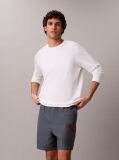 Blue Embroidered Logo Jogger Shorts  Men