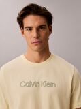 Beige Relaxed Logo T-shirt  Men