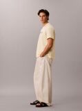 Beige Relaxed Logo T-shirt  Men