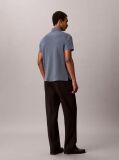 Blue Slim Cotton Badge Polo Shirt  Men