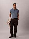 Blue Slim Cotton Badge Polo Shirt  Men