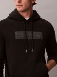 Μαύρο Φλις Hoodie Και Κεντημένο Γραφικό Λογότυπο  Άνδρας
