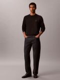 Black Rubberised Logo Terry Crew Neck Jumper  Men