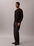 Black Rubberised Logo Terry Crew Neck Jumper  Men