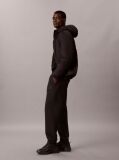 Black Rubberised Logo Cuffed Leg Terry Joggers  Men