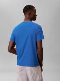 Μπλε Βαμβακερό T-shirt  Άνδρας