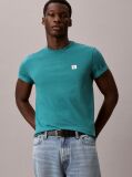 Green Cotton Badge T-shirt  Men