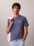 Μπλε Βαμβακερό T-shirt  Άνδρας