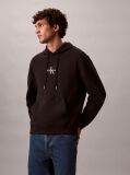 Μαύρο Άνετο Hoodie Με Μονόγραμμα  Άνδρας