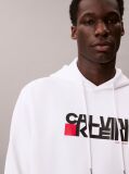 White Logo Graphic Hoodie  Men
