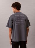 Γκρι Άνετο T-shirt Με Λογότυπο  Άνδρας