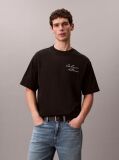 Μαύρο Άνετο T-shirt Με Λογότυπο  Άνδρας