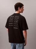 Μαύρο Άνετο T-shirt Με Λογότυπο  Άνδρας