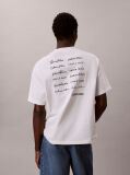 Λευκό Άνετο T-shirt Με Λογότυπο  Άνδρας