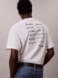 Λευκό Άνετο T-shirt Με Λογότυπο  Άνδρας