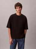 Black Relaxed Cooling Pique T-Shirt  Men