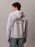 Γκρι Hoodie Με Φερμουάρ Και Varsity Λογότυπο  Άνδρας