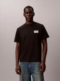 Μαύρο T-shirt Με Varsity Λογότυπο Σε Ετικέτα   Άνδρας
