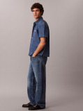 Denim Boxy Denim Short Sleeve Shirt  Men