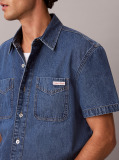 Denim Boxy Denim Short Sleeve Shirt  Men