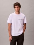 Μοβ T-shirt Με Κεντητό Λογότυπο  Άνδρας