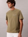 Πράσινο T-shirt Με Κεντητό Λογότυπο  Άνδρας