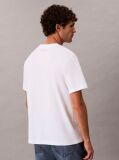 Λευκό T-shirt Με Κεντητό Λογότυπο  Άνδρας