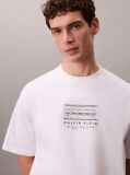 Λευκό Άνετο T-Shirt Με Graphic  Άνδρας