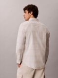 White Oxford Cotton Check Shirt  Men