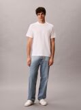 White Relaxed Embossed Logo T-shirt  Men