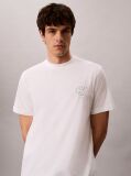 White Relaxed Embossed Logo T-shirt  Men