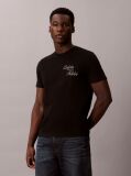 Black Embroidered Logo T-shirt  Men