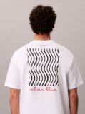 White Logo Graphic Crew Neck T-Shirt  Men