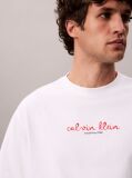 White Logo Graphic Crew Neck T-Shirt  Men