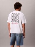 White Logo Graphic Crew Neck T-Shirt  Men