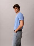 Blue Washed Cotton Monogram T-shirt  Men