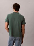 Πράσινο T-Shirt Από Πλυμένο Βαμβάκι Με Monogram Σχέδιο  Άνδρας