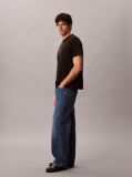 Black Washed Cotton Monogram T-shirt  Men