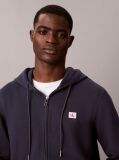 Μπλε Hoodie Με Φερμουάρ Και Σουέτ Υφή  Άνδρας