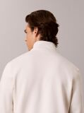 White Logo Embroidery Fleece Quarter-Zip Jumper  Men