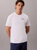 Λευκό T-Shirt Με Κεντημένο Λογότυπο Script  Άνδρας